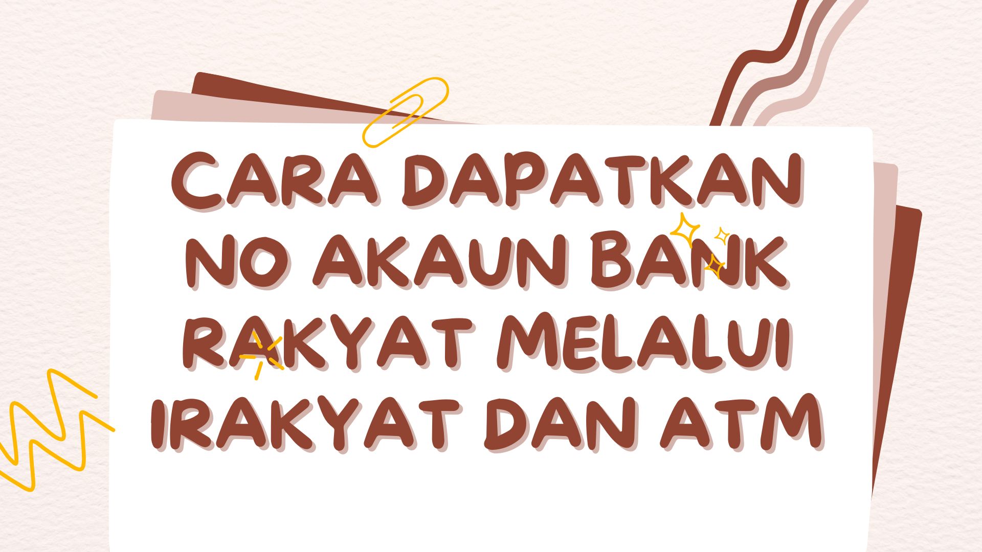 Cara Dapatkan No Akaun Bank Rakyat Cara Dapatkan No Akaun Bank Rakyat